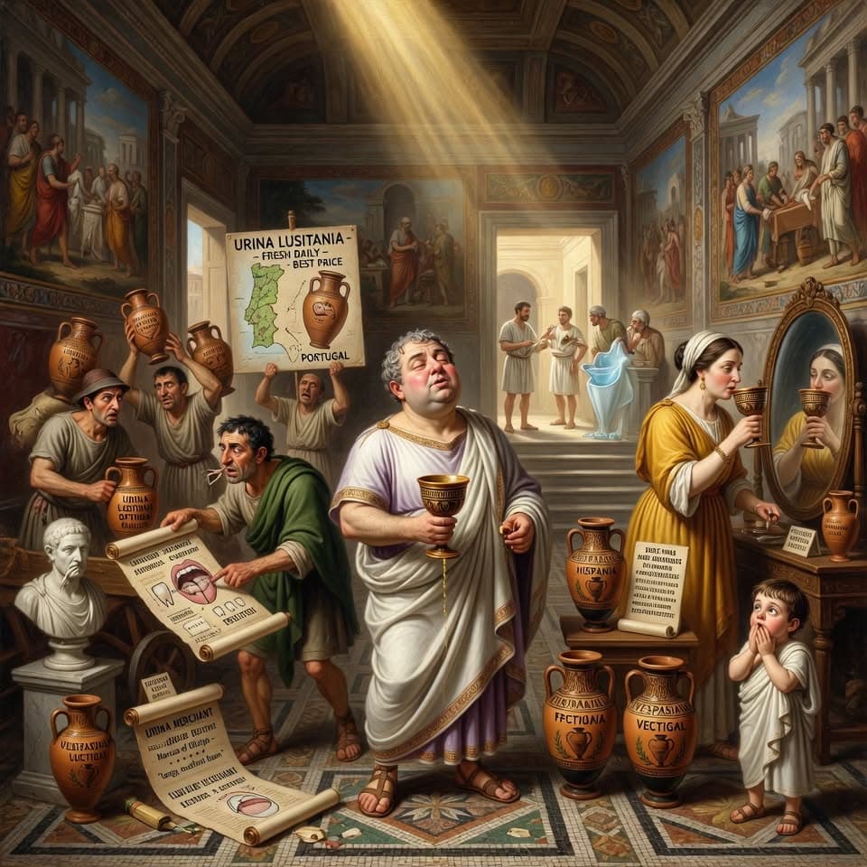 Illustration accompanying Roman Dental Hygiene: An Industry Built on Human Urine