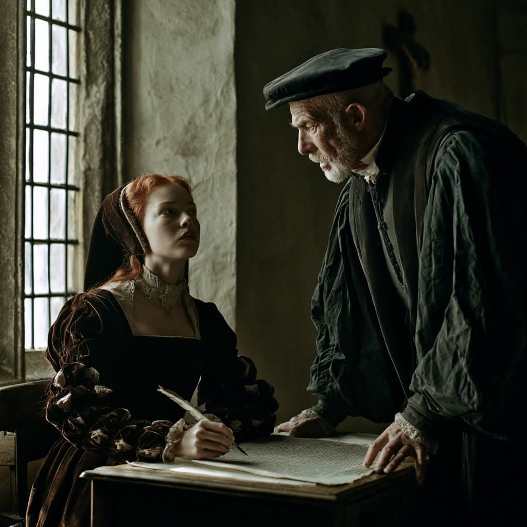 Illustration accompanying Mary Tudor Signs Her Submission Unread, 22 June 1536