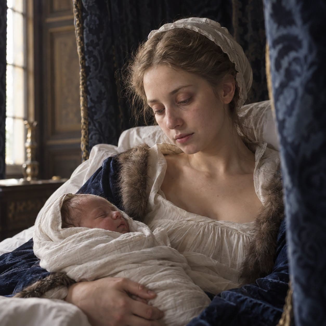 Illustration accompanying Marie de Bourbon: An Heiress at Six Days Old