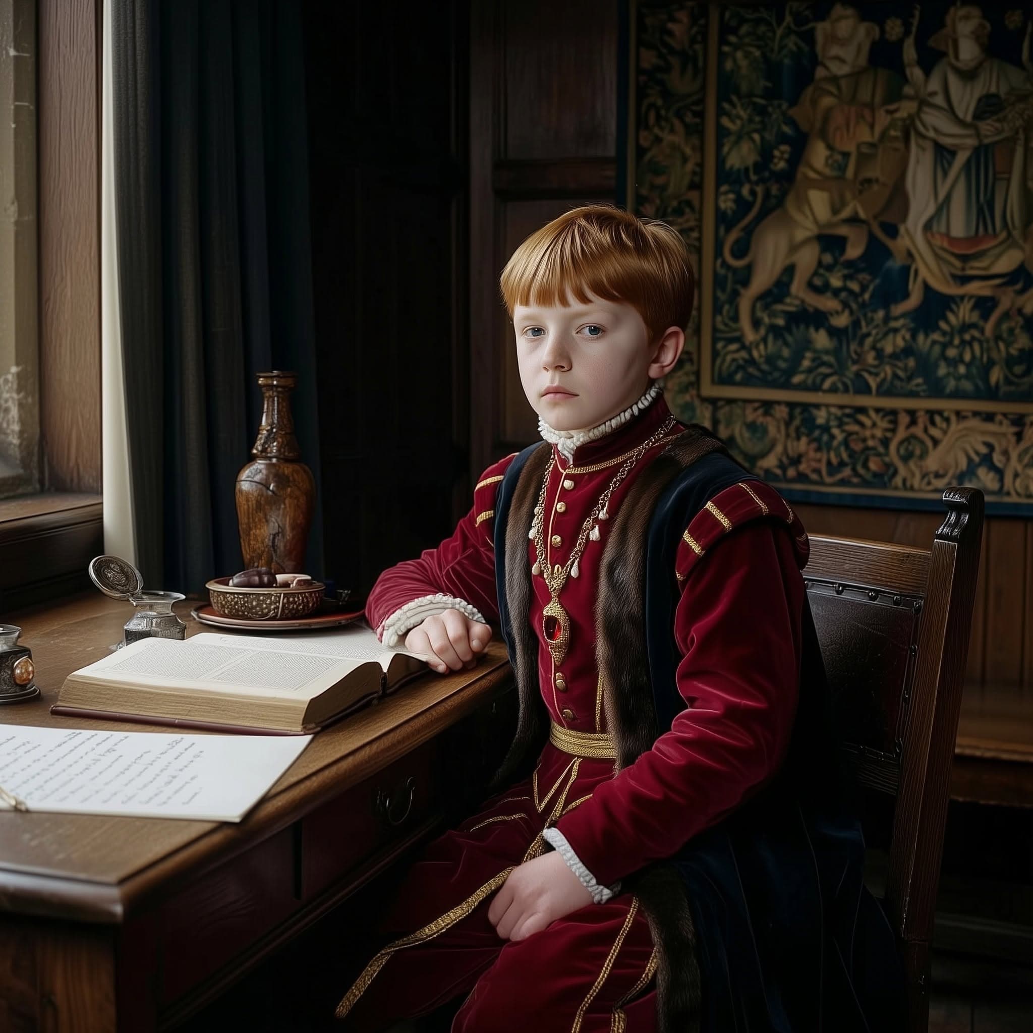 Illustration accompanying Edward VI: The Answer to Henry VIII's Question