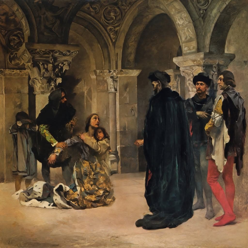 Illustration accompanying Inês de Castro: Killed at Coimbra, 7 January 1355